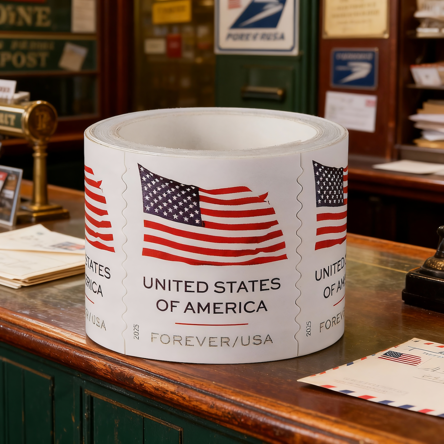2025 US Flags Booklets / Rolls Forever First Class Postage Stamps
