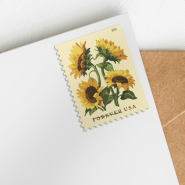 2026 Forever Stamps Sunflowers Stamps, Book of 20