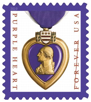 Purple Heart Medal 2019 Forever Stamps, Sheet of 20