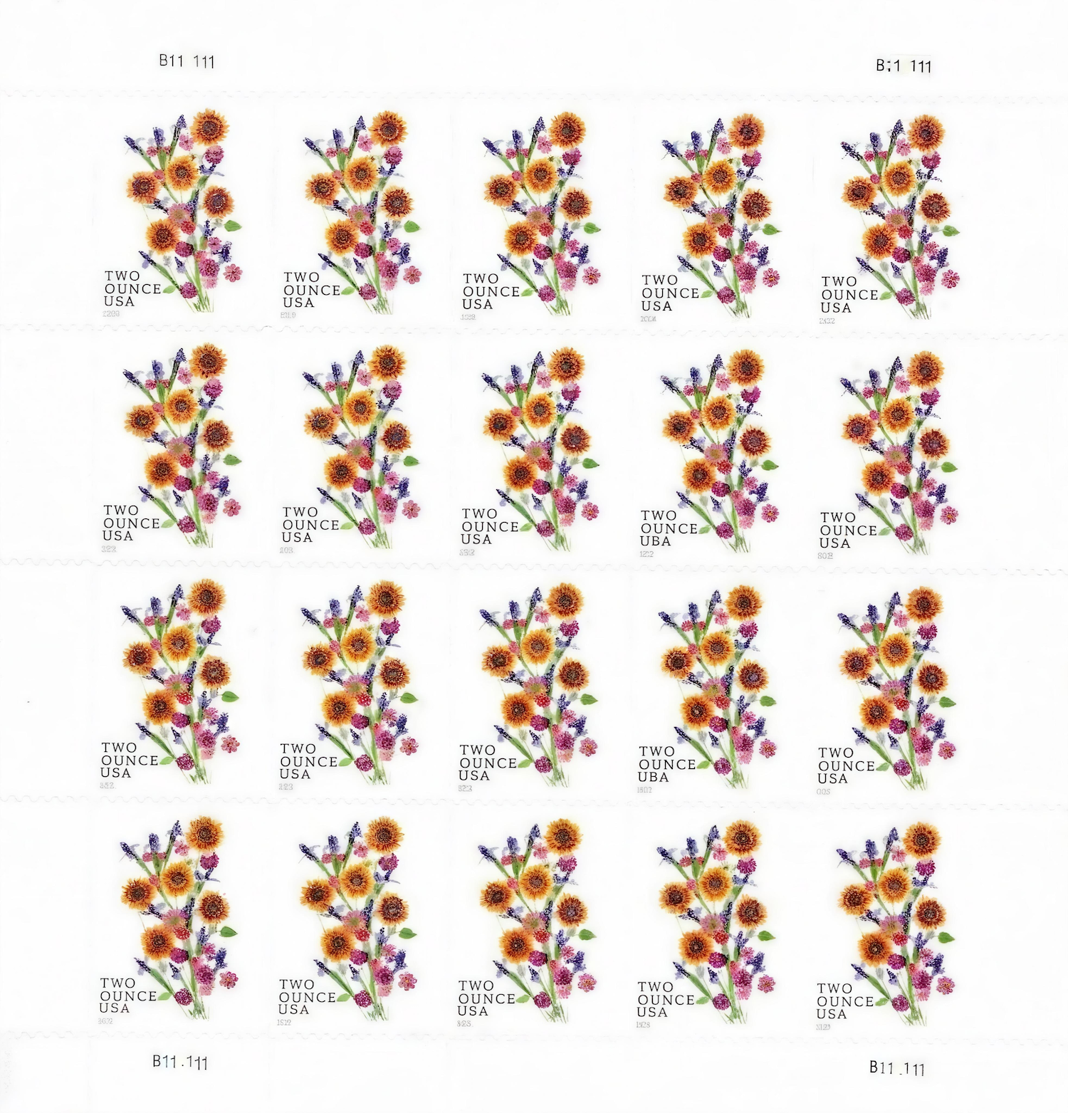 Sunflower Bouquet Two Ounce Forever First Class Postage Stamps