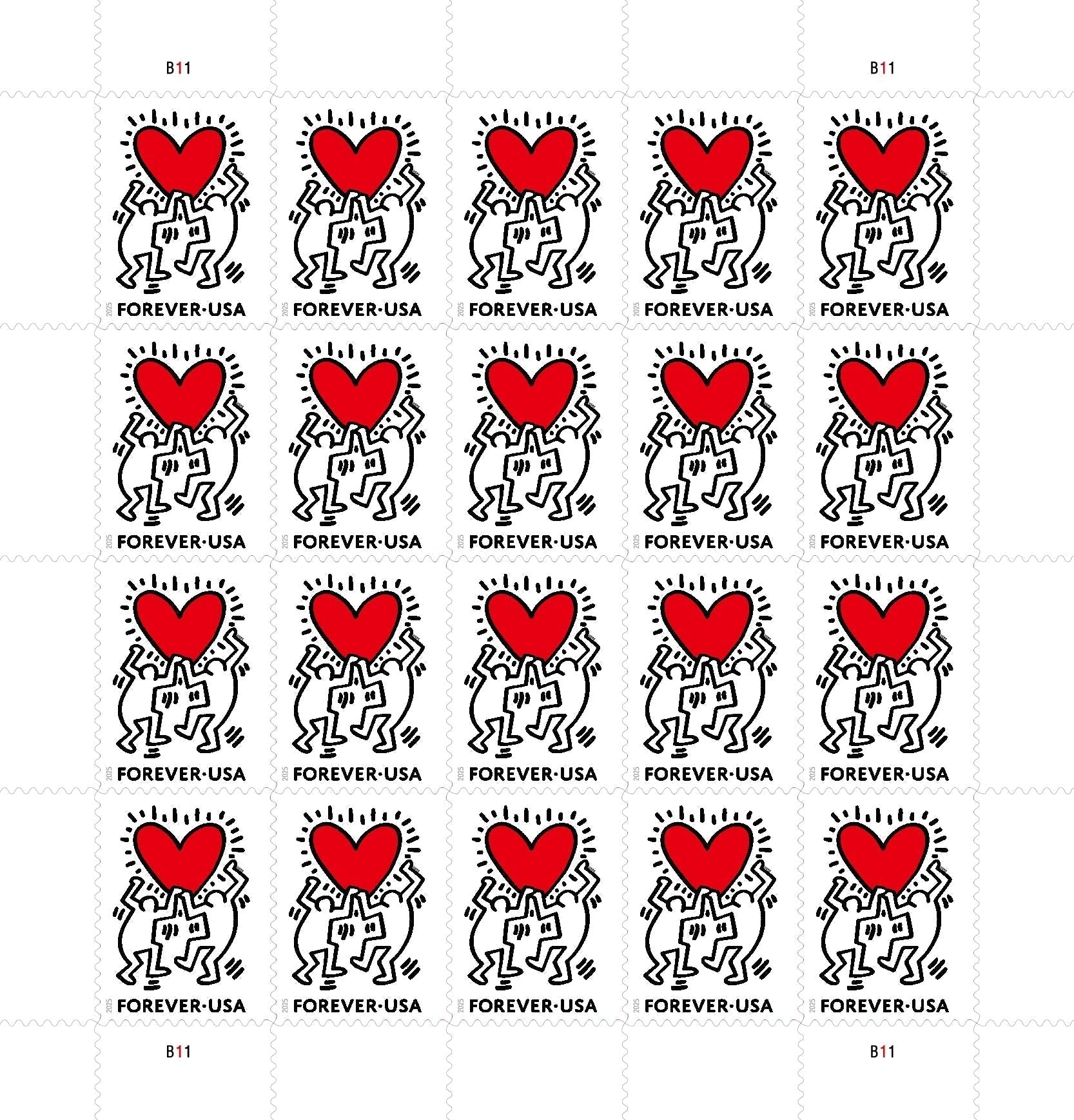 2025 Love Forever First Class Postage Stamps image 0