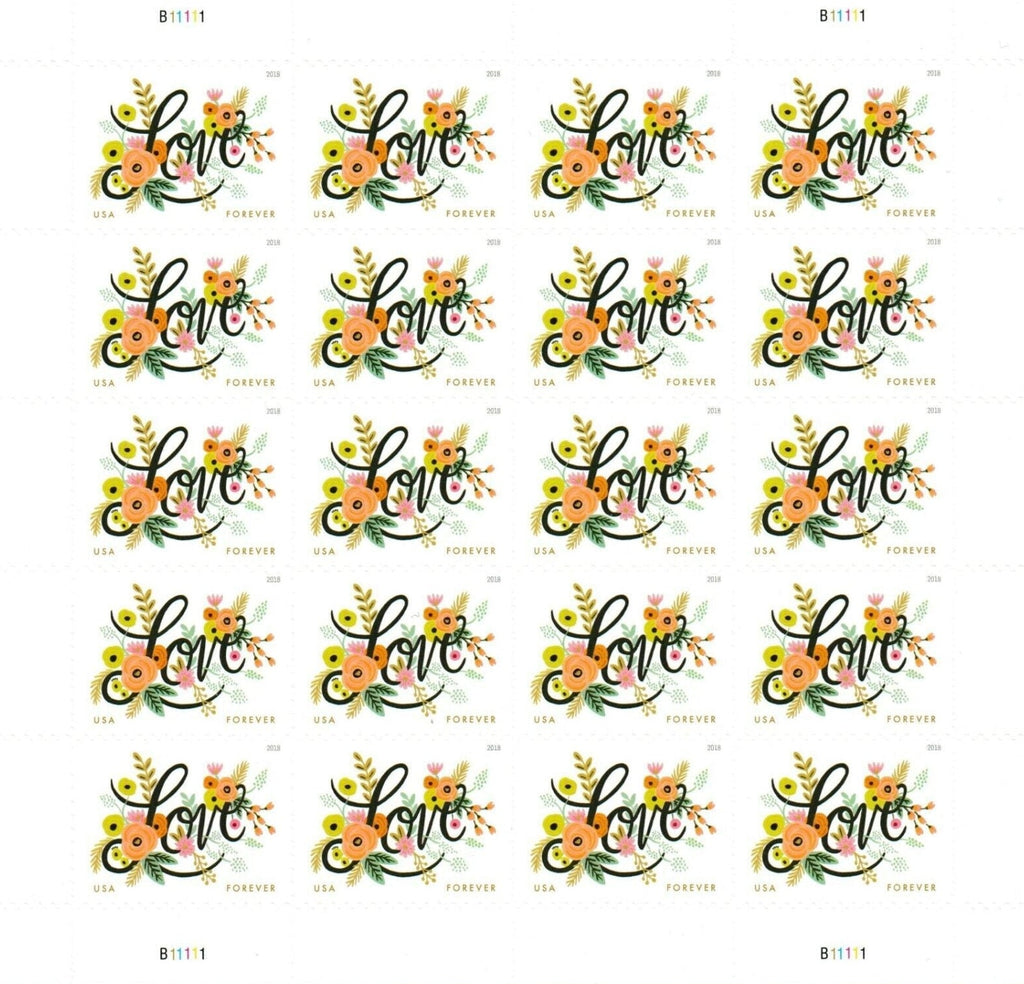 Love Flourishes Forever First Class Postage Stamps image 0