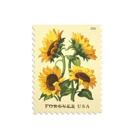 2026 Forever Stamps Sunflowers Stamps, Book of 20