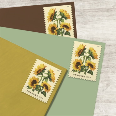 2026 Forever Stamps Sunflowers Stamps, Book of 20
