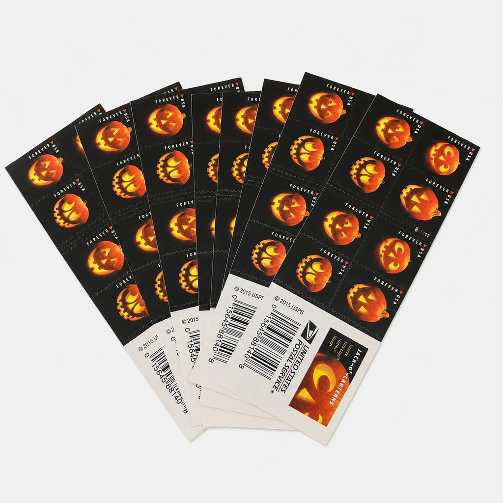 2016 USPS Halloween Forever Stamps – Jack-o’-Lanterns Booklet of 20